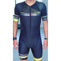 trisuit blue black custom clothing cycling skinsuit triatlon ropa ciclismo skin suit bicycle speedsuit jumpsuit bike uniforme