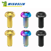 M5x10 Disk Brake Rotor Titanium Bolts Upgraded Titanium Alloy Screw for Fixing Disc Brake Rotor T25 Bolt for Electric Scooter