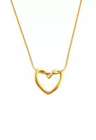 CELOVIS Milena 甜美风心形结吊坠项链（金色）
