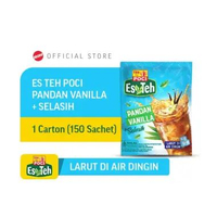 Es Teh Poci Pandan Vanilla Sachet - Carton isi 15 Renteng - 150 pcs