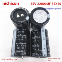 （1PCS）35V22000UF 35X50 nichicon electrolytic capacitor 22000UF 35V 35 * 50 GU 105 degrees