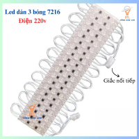 [Combo 3] - Led hắt 3 bóng 2835 -220V, (Vỉ 20 Thanh), có keo dán phía sau, nhôm tản nhiệt