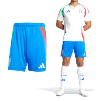 adidas 愛迪達 Adidas Italy 24 Away Shorts 男款 藍色 義大利 運動 訓練 足球 短褲 IQ0486