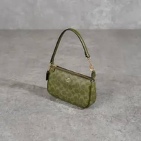 Tas COACH NOLITA MONOGRAM GREEN HOBO BAG 100% ORIGINAL 18X4X11CM