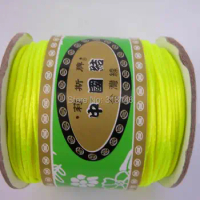 80M/Spool 1.5MM Neon Yellow Braided Macrame Nylon Chinese Knot Cord Beading Handmade Jewelry Making Findings Satin String Thread
