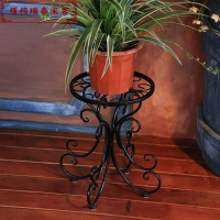 鐵架子綠蘿盆栽架單層花架矮花盆架裝飾簡約室外蘭花盆黑色矮的移