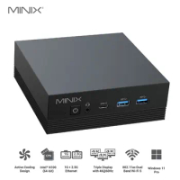 MINIX Z100-Aero Intel N100 Mini Pc DDR4 16G 512G SSD Wifi5 Windows 11 Pro BT5.1 4K DP Gaming Home Office Desktop Computer
