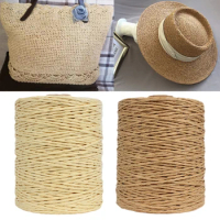 280 Meter Colorful Threads Natural Raffia Straw Yarn For Bag Handbag Cushion Basket Hat Knitting Material Crochet Yarn Handcraft