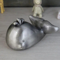Engraved Whale Pewter Piggy Banks
