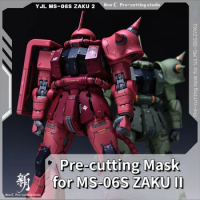 NewC Pre-cutting Masking Paper for YJL MG MS-06S ZAKU II Model Kits Hobby Spraying Cover Tape DIY Accessories