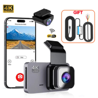 4K Front and Rear Dash Cam for Car Camera WiFi Dashcam Video Recorder Rear View Camera for Vehicle Car Dvr 24HParking Monitoring