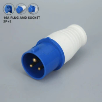 16A 3 Pin IP44 2P+E Industrial Socket/Plug 220-240V Waterproof Male Famale Connector Electrical Power Plug &amp; Sockets