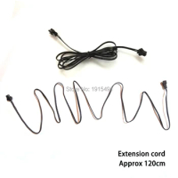 1PCS 120cm extension Wire (With Male and Female connector on both ends), split, el wire,EL strip,EL panels