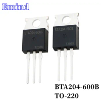 10Pcs BTA204-600B BTA204 Thyristor TO-220 4A/600V DIP Triac Large Chip