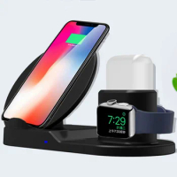 Compatible 3 in 1 Wireless Charger Stand QI Wireless Charging Dock Station Replacement for Apple Watch Series 3/2/1, iPhone Xs/X