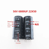 1PCS-20PCS 56V6800UF 22X50 nichicon electrolytic capacitor 6800UF 56V 22*50 replaces 63V.