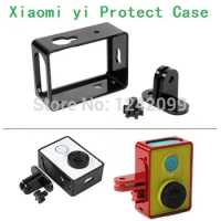 Shell Bag Aluminum Alloy Case Border With Adapter For Xiaomi Yi 1 Metal Action Camera Accessories Protect Frame Sport Camera