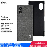 IMAK Cloth Fabric Slim PC Hard Back Cover case For Sony Xperia 1 V 2023 10 V 2023 Xperia 5 V 2023 Shockproof Back Case