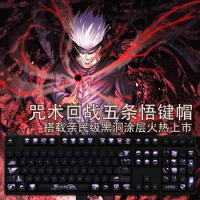 1 Set Gojo Satoru Backlit Keycaps PC Coating Keycap For Logitech G610 Razer BlackWidow Huntsman Cherry Corsair K70 K95 Key Caps