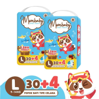 Mombaby Pants size L30+4 popok manado