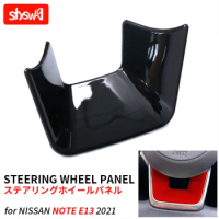 For NISSAN 2021 NOTE E13 Car Interior Steering Wheel Panel Multi-function Button Cover Panel Blak Modified Accessories ABS