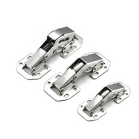 10PCS Cabinet Door Hinges No-Drilling Hole Cupboard Spring Soft Close Hydraulic Hinge Furniture Hardware With Screws