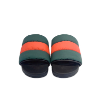 GUCCI 新款經典綠紅綠織帶厚底拖鞋(男女同款)(40號)