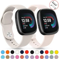 Silicone Accessories Strap for Fitbit Versa 3 /Fitbit Sense /Fitbit Versa 4/ Fitbit Sense 2 Wrist Band Correa Watchband Bracelet