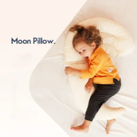 Infant Newborn Sleep Concave Cartoon Pillow Baby Moon Contour Memory Foam Leg Pillow Kids Pillow Side Sleeper Knee Pillow