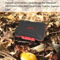 Desiontal LP-E8 Memory Cards Storage Box Waterproof SD/CF/SDHC/SDXC/MSD Cards Holder Protector Organizer Case