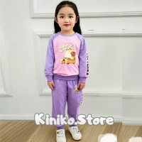 SETELAN BAJU ANAK PEREMPUAN MOTIF CAPYBARA USIA 1-6 TAHUN