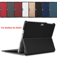 100pcs/lot For Surface Go1 2 3 Custer Voltage Book Style Smart Leather Case For Microsoft Surface Go4 10.5 inch