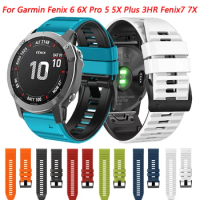 22 26mm Silicone Quick Release Watchband For Garmin Fenix 6 6X Pro 5 5X Plus 3HR Fenix7 7X Easyfit Wrist Band Strap Correa
