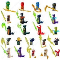 Ninja Movies Figures Garmadon Masters Snake Acidicus Jay Zane Kai Lloyd Char Aspheera Violet Pythor Snakes Building Block Toys