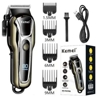 Kemei Alat cukur rambut elektrik Mesin Cukur Rambut Tanpa Kabel Turbo Hair Clipper KM-PG1990A Utama 