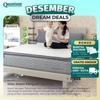 Quantum Kasur Pocket Mosfree GT Latex Vakum / Greentea Latex Bebas Timbal Tebal 30cm 120 x 200