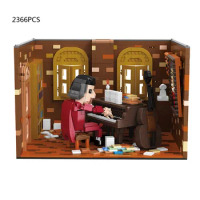 Loz World Celebrity Mini Diamond Building Block Creative Figure MOC Bricks Beethoven Music House Room Toys Collcetion For Gift