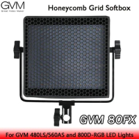GVM 80FX Silicone Honeycomb Grid Softbox for GVM 480LS, 560AS and 800D-RGB LED lights Panel Lights Included Diffusion Filter