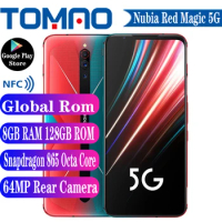Global Rom Nubia Red Magic 5G Gaming Smartphone 6.65'' 144Hz Snapdragon 865 64MP Rear Camera 4500mah Android 10 NFC Google Play