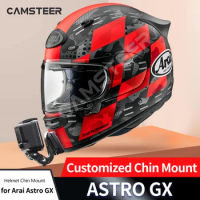 Camsteer Customized CNC Aluminium Arai Astro Gx Helmet Chin Mount for GoPro Max Hero 12 11 10 9 Insta360 X3 X2 DJI AKASO Camera