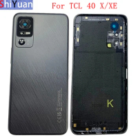 Back Battery Cover Rear Door Housing Case For TCL 40 XE X Battery Cover with Logo Replacement Parts