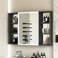 Bathroom light LED mirror cabinet, makeup aluminum frameless cabinet, adjustable