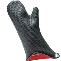 《KitchenGrips》加長隔熱手套(紅) | 防燙手套 烘焙耐熱手套