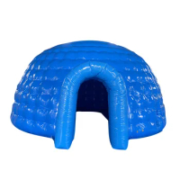 Best Quality Airtight PVC Inflatable Dome Tent, Blue Inflatable Igloo Room