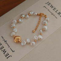 Baroque Pearl Bracelet - 24K Gold Vermeil