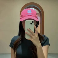 Topi CALM MIND MONSTER EMBROIDERY BLUE PINK CAP 100% ORIGINAL