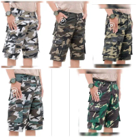 Celana Pendek Cargo Armi TNI Loreng Hijau Coklat Putih Full Acc SIZE 27-38 STANDART JUMBO Army Pria 