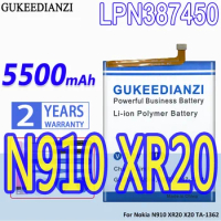 High Capacity GUKEEDIANZI Battery LPN387450 5500mAh for Nokia N910 XR20 X20 TA-1362