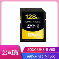 Wise 128GB SDXC UHS-II V60 記憶卡 公司貨 送乾燥包二入組