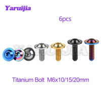 Yaruijia Titanium Bolt M6x10 15 20mm Disc Torx Head Screws for Bicycle Brake Level Stem Parts